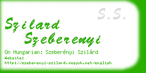 szilard szeberenyi business card