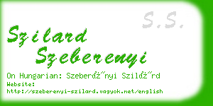 szilard szeberenyi business card